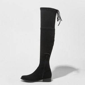 Target Black Suede OTK Boots